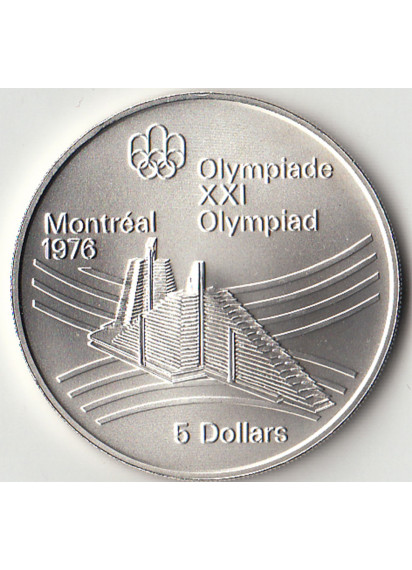 1976 - CANADA XXI Olimpiade 5 Dollari 7° Serie Villaggio Olimpico Fdc